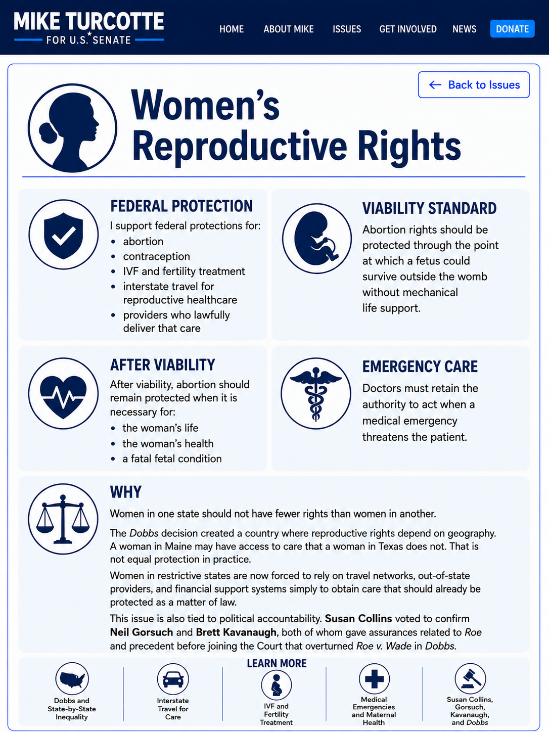Women’s Reproductive Rights campaign page